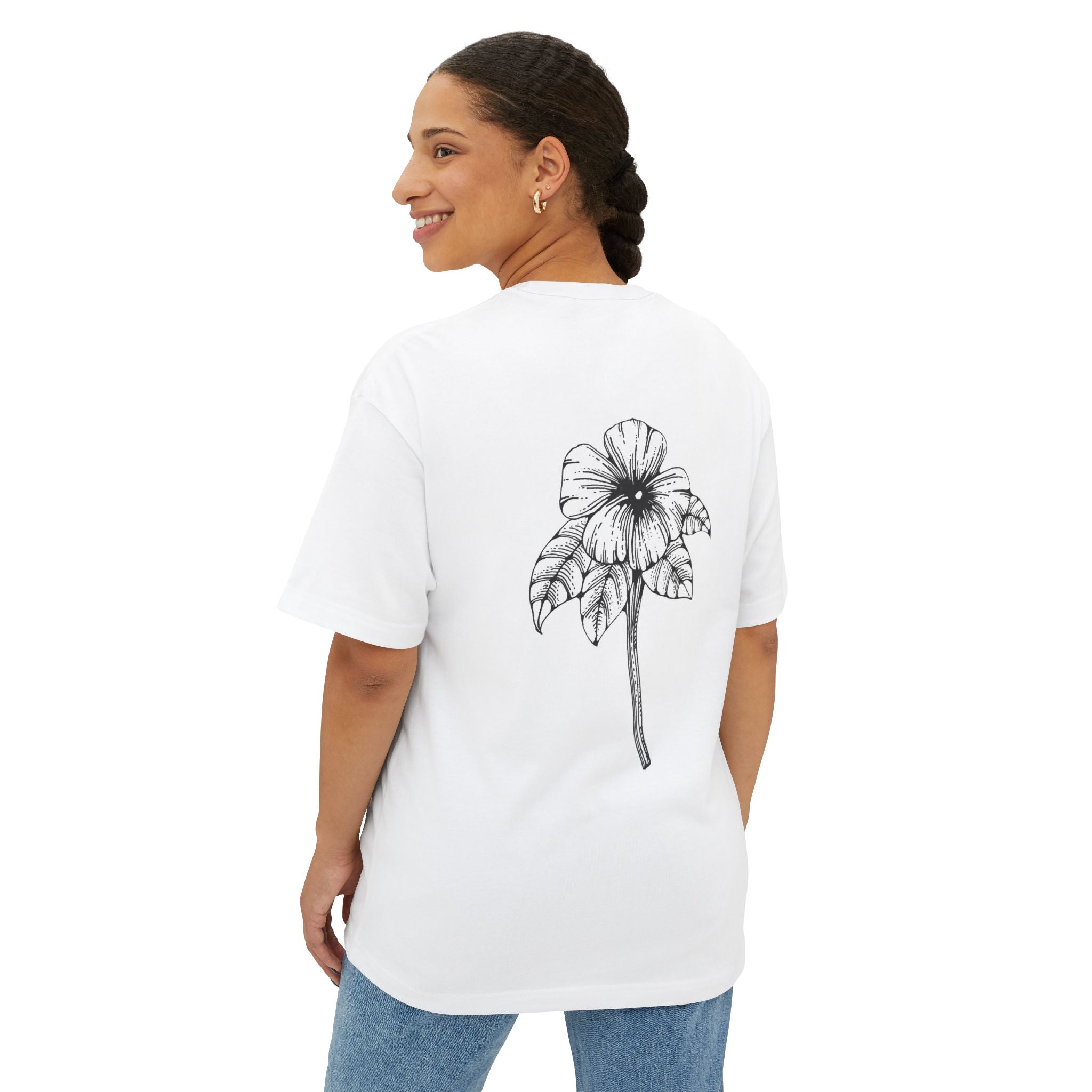 Oversized Holow Flower Tee