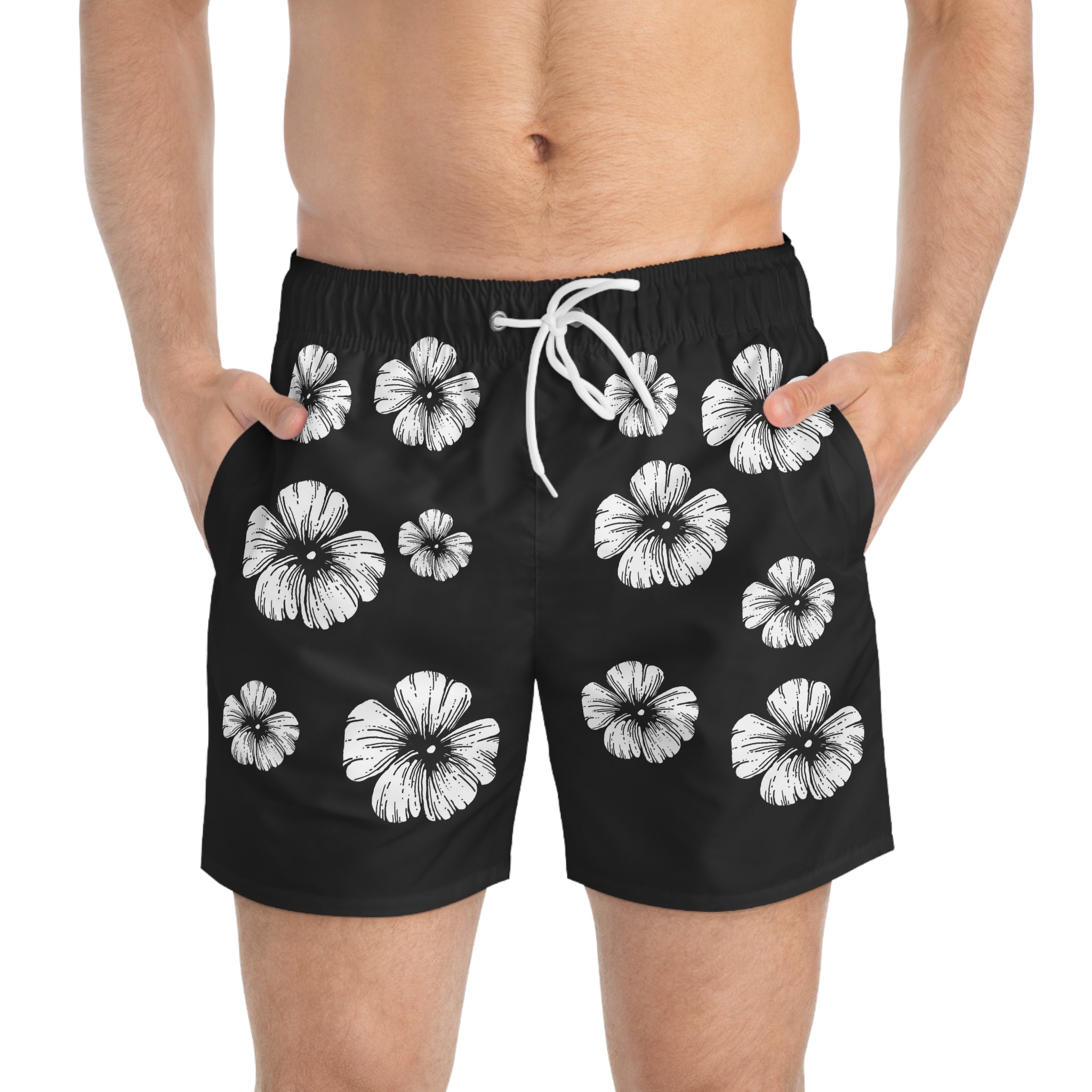 Holow Flower Swim Trunks (Black)