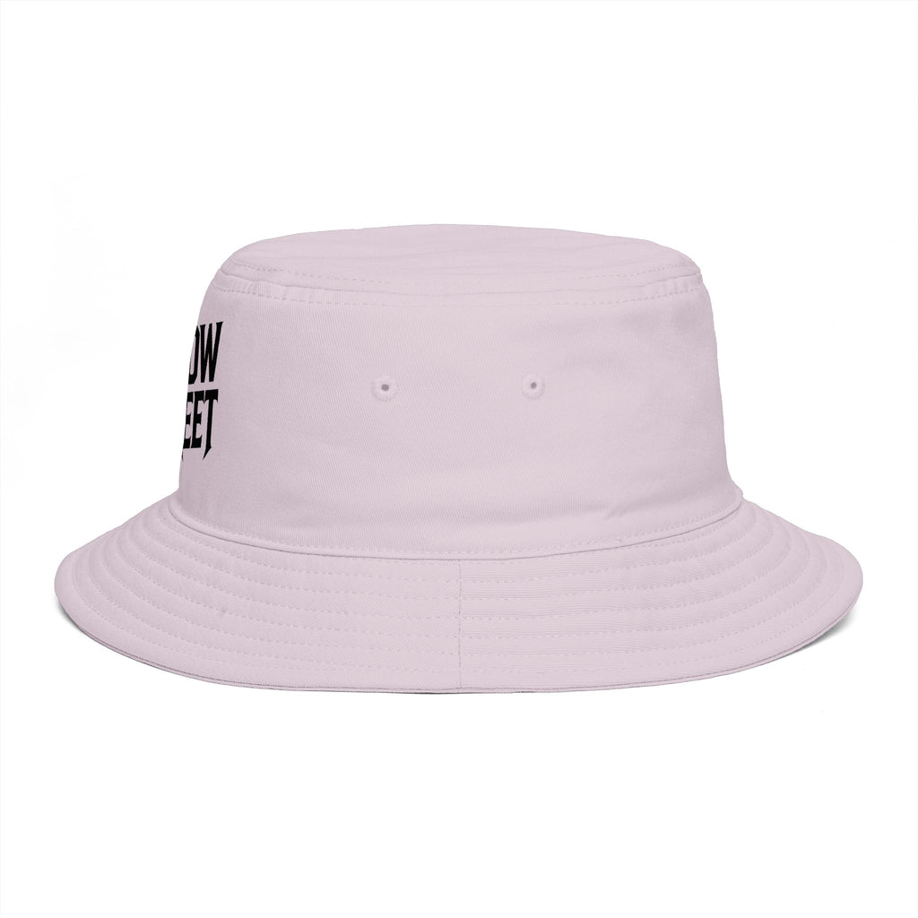 Hollow Street Brown Bucket Hat — Retro Logo Cotton Sun Hat