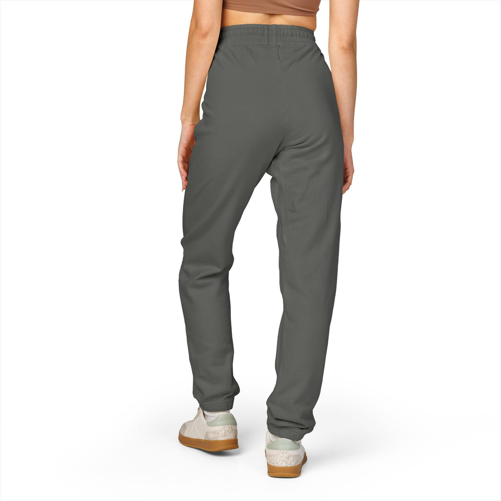 Graphic Fleece Sweatpants — Dual Ornate Crest Joggers