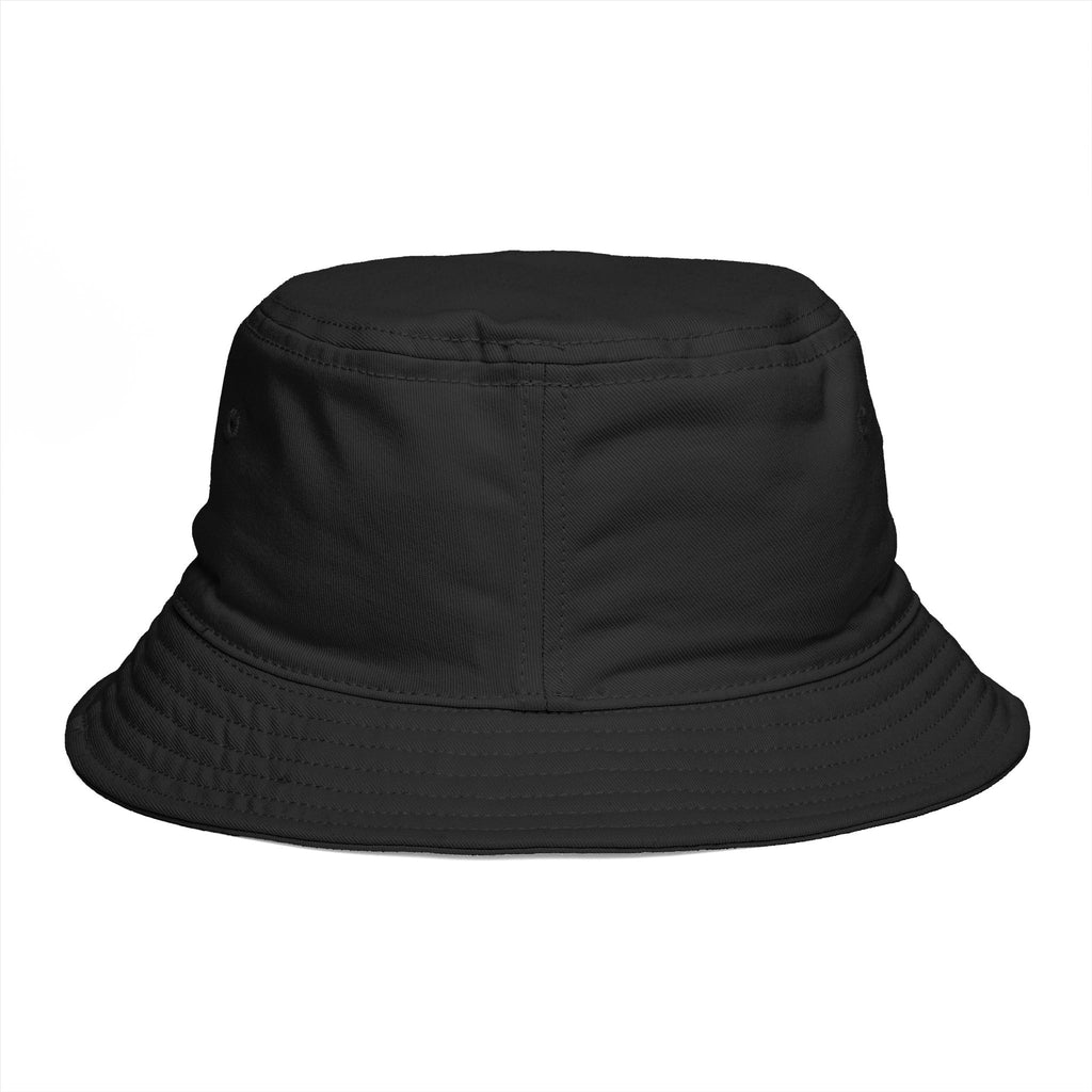 Hollow Street Brown Bucket Hat — Retro Logo Cotton Sun Hat