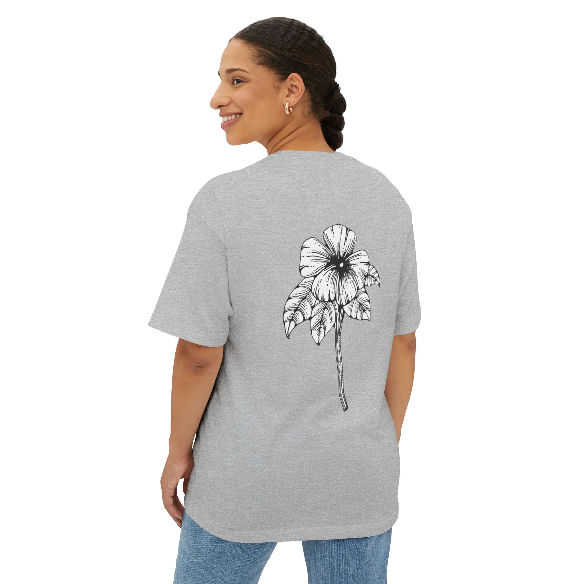 Oversized Holow Flower Tee