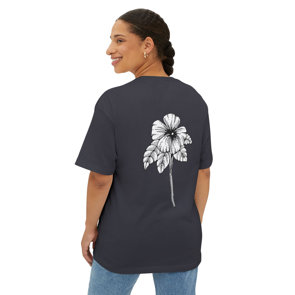 Oversized Holow Flower Tee