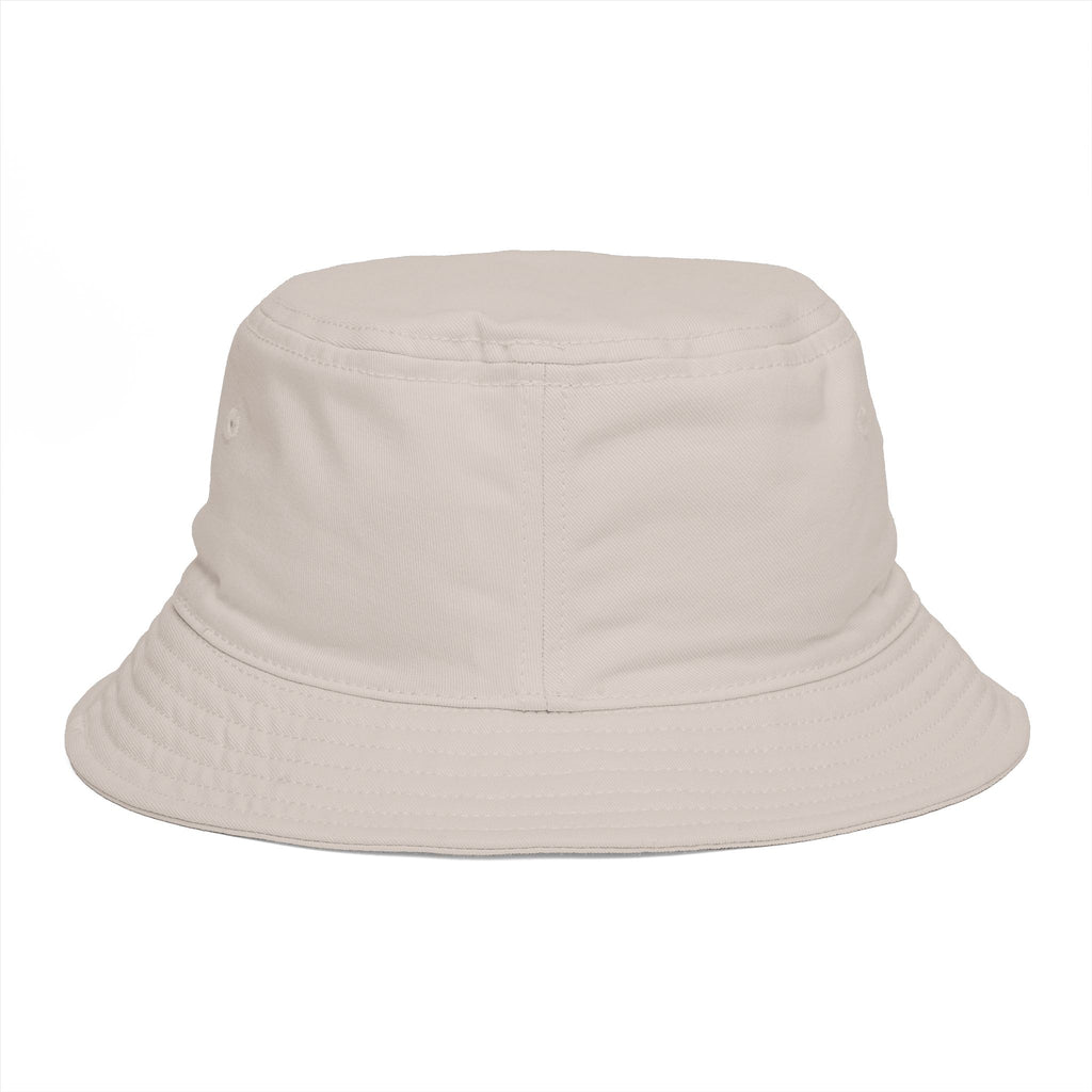 Hollow Street Brown Bucket Hat — Retro Logo Cotton Sun Hat