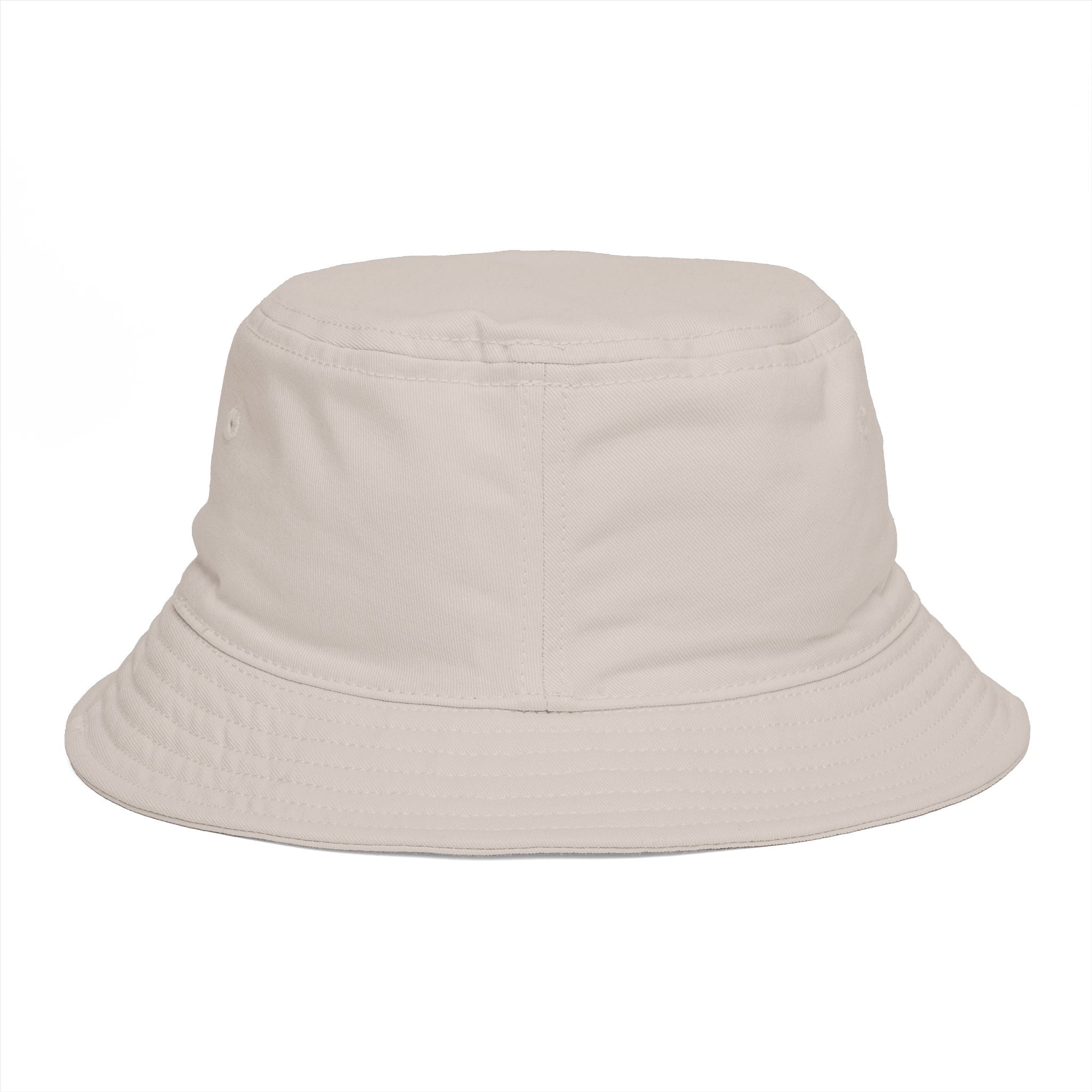 Hollow Street Brown Bucket Hat — Retro Logo Cotton Sun Hat