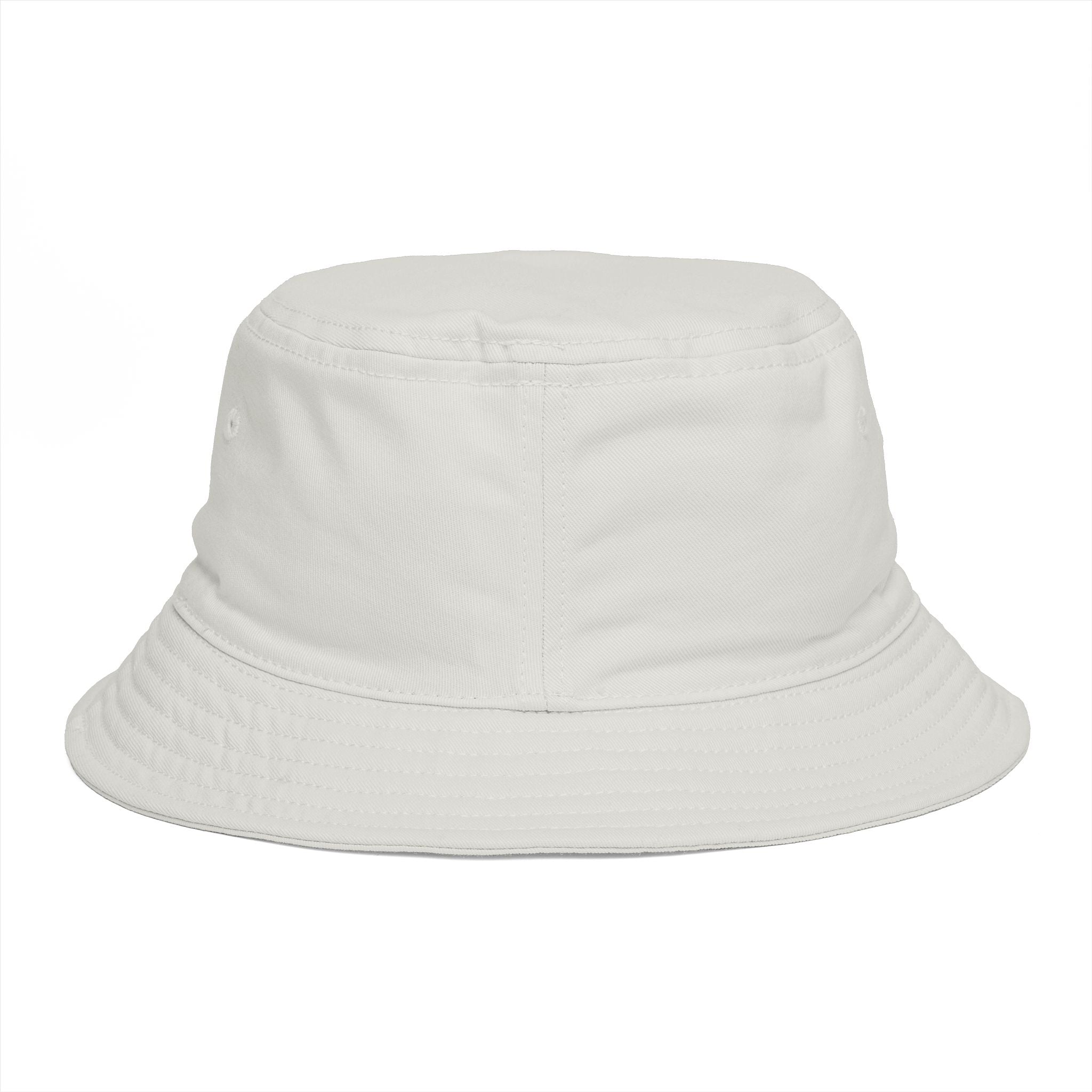 Hollow Street Brown Bucket Hat — Retro Logo Cotton Sun Hat