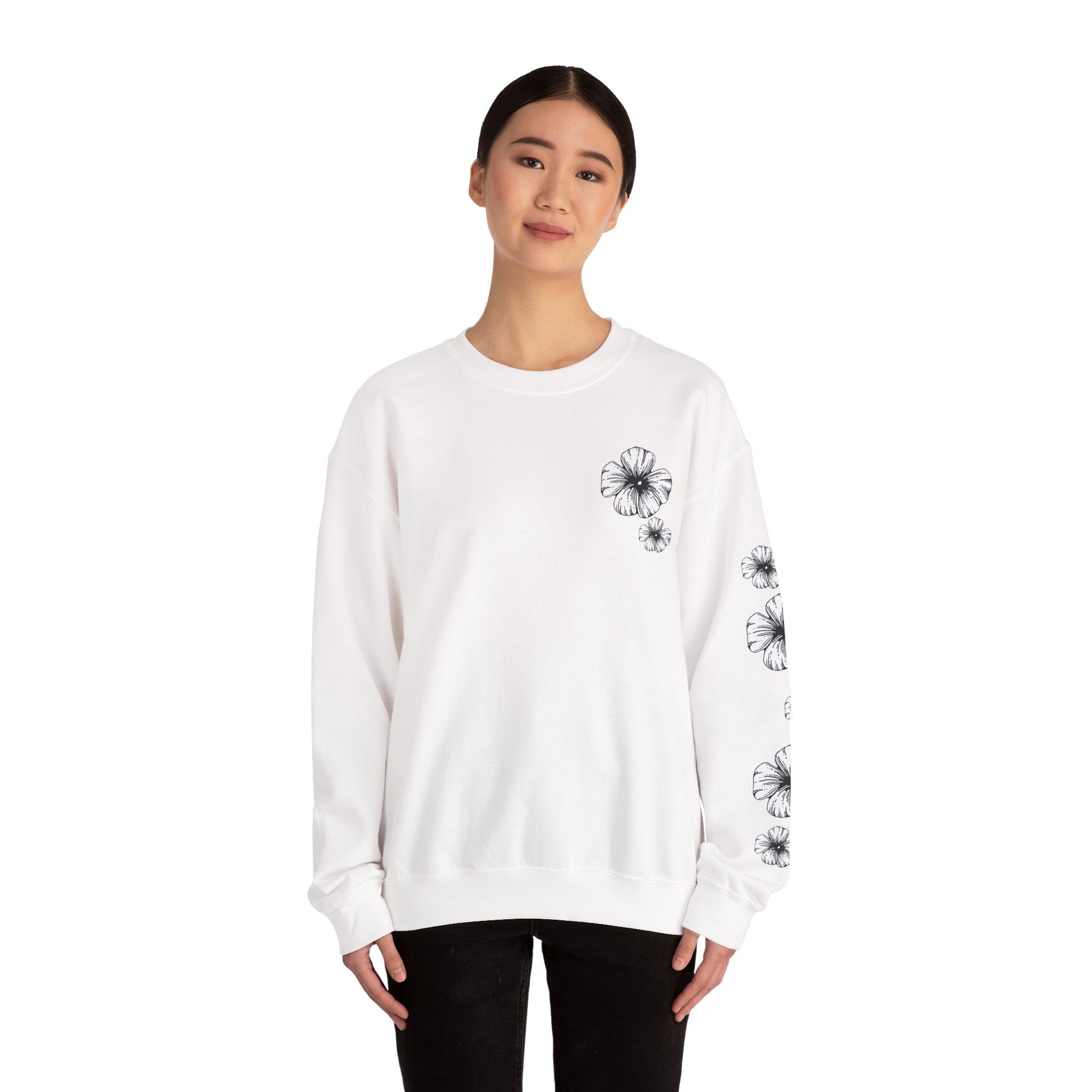 Holow Flower Crewneck Sweatshirt