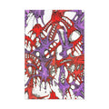 Abstract Red & Purple Drip Canvas Art - Stretched Wall Print