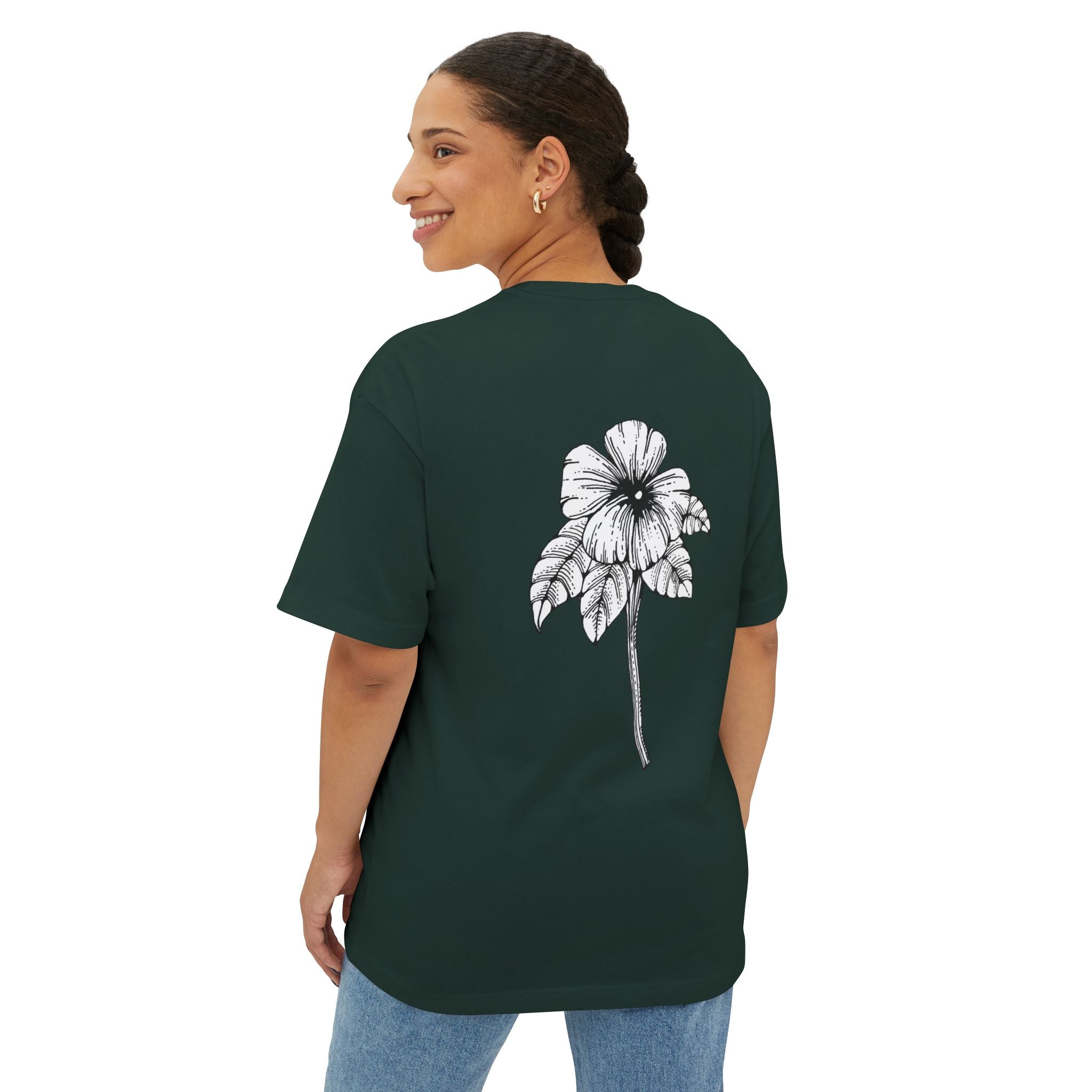 Oversized Holow Flower Tee