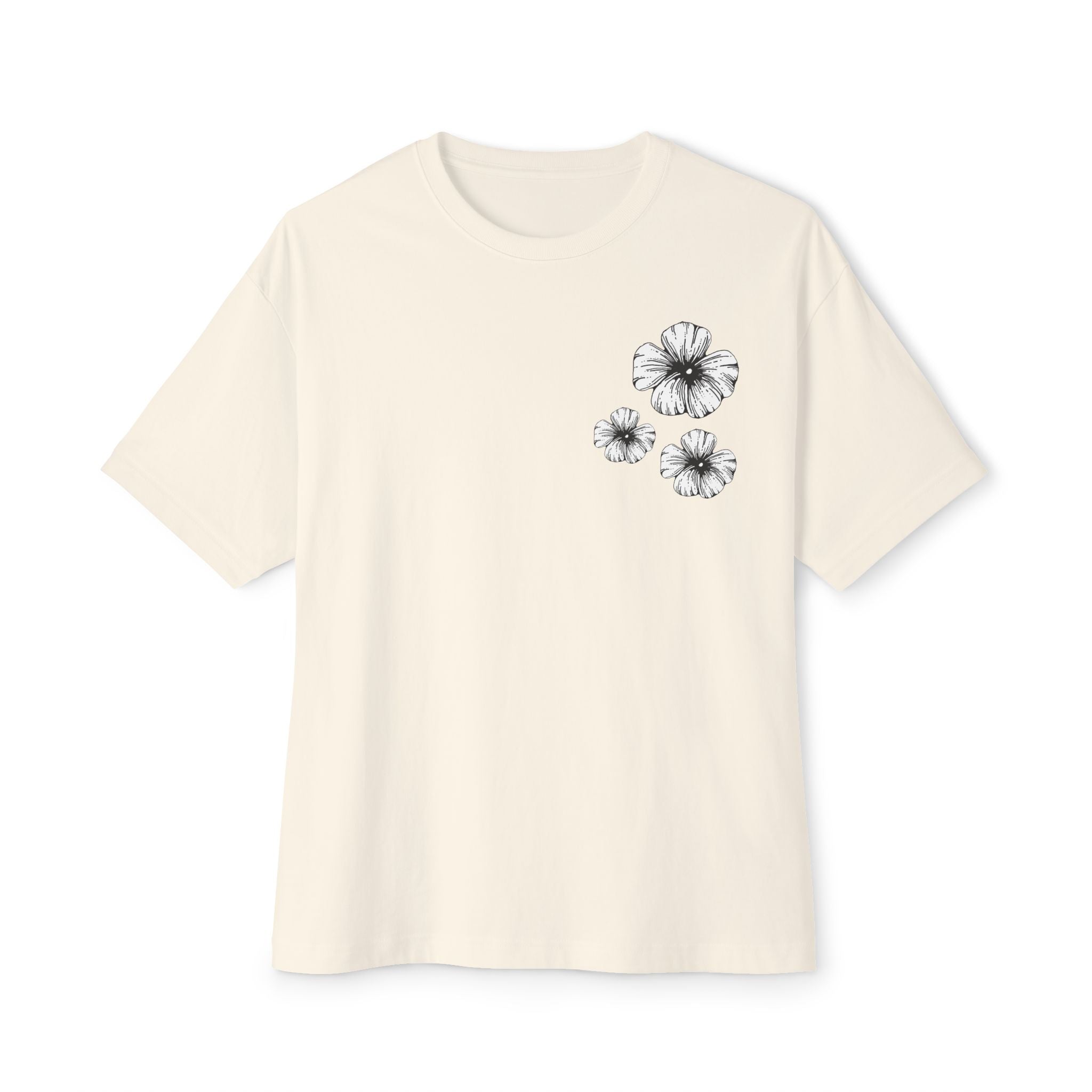 Oversized Holow Flower Tee