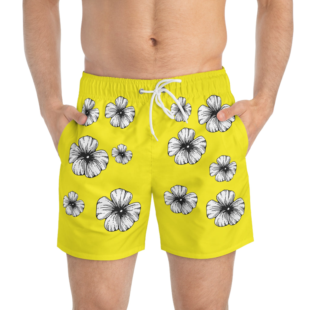 Holow Flower Swim Trunks (Yellow)
