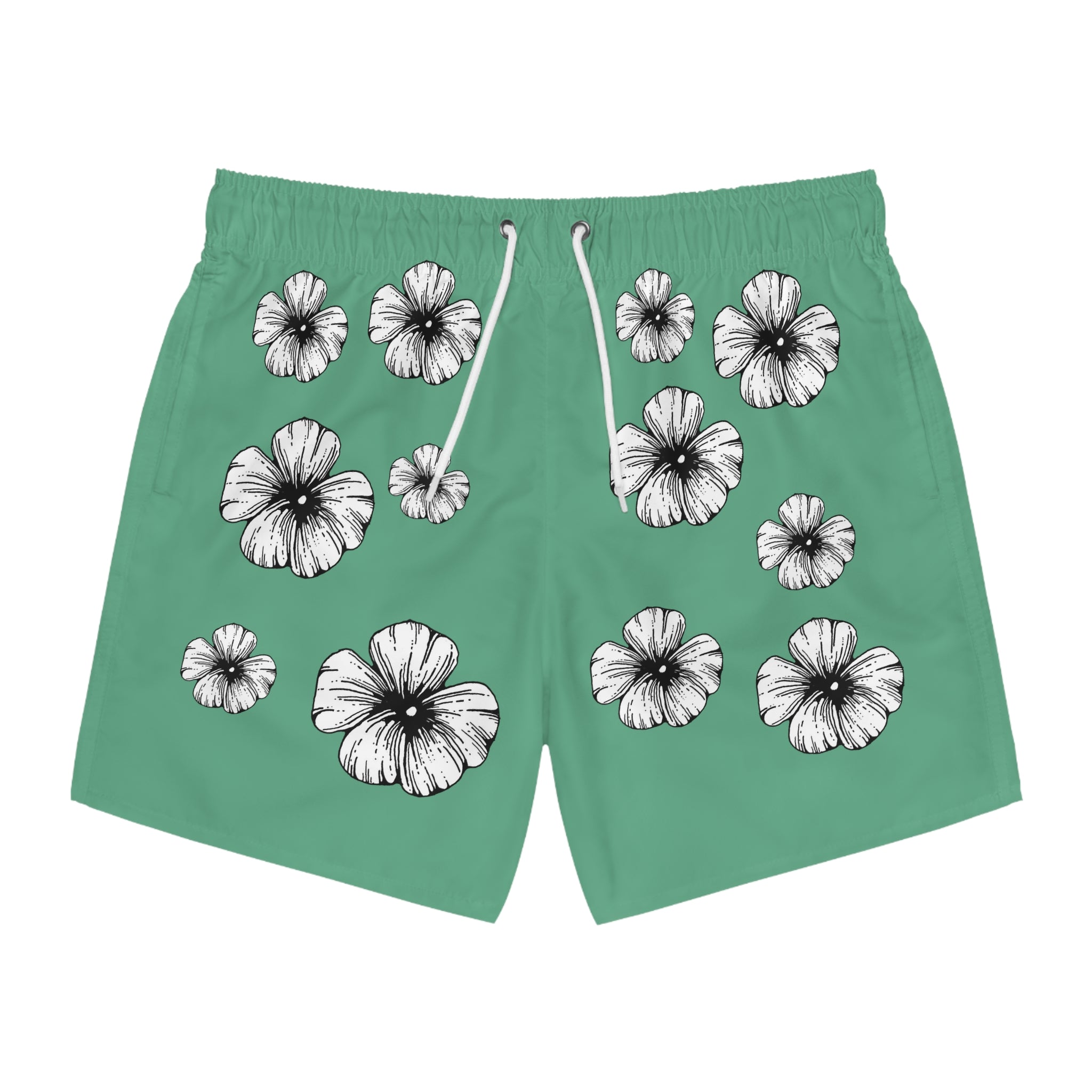 Holow Flower Swim Trunks (Blue Green)