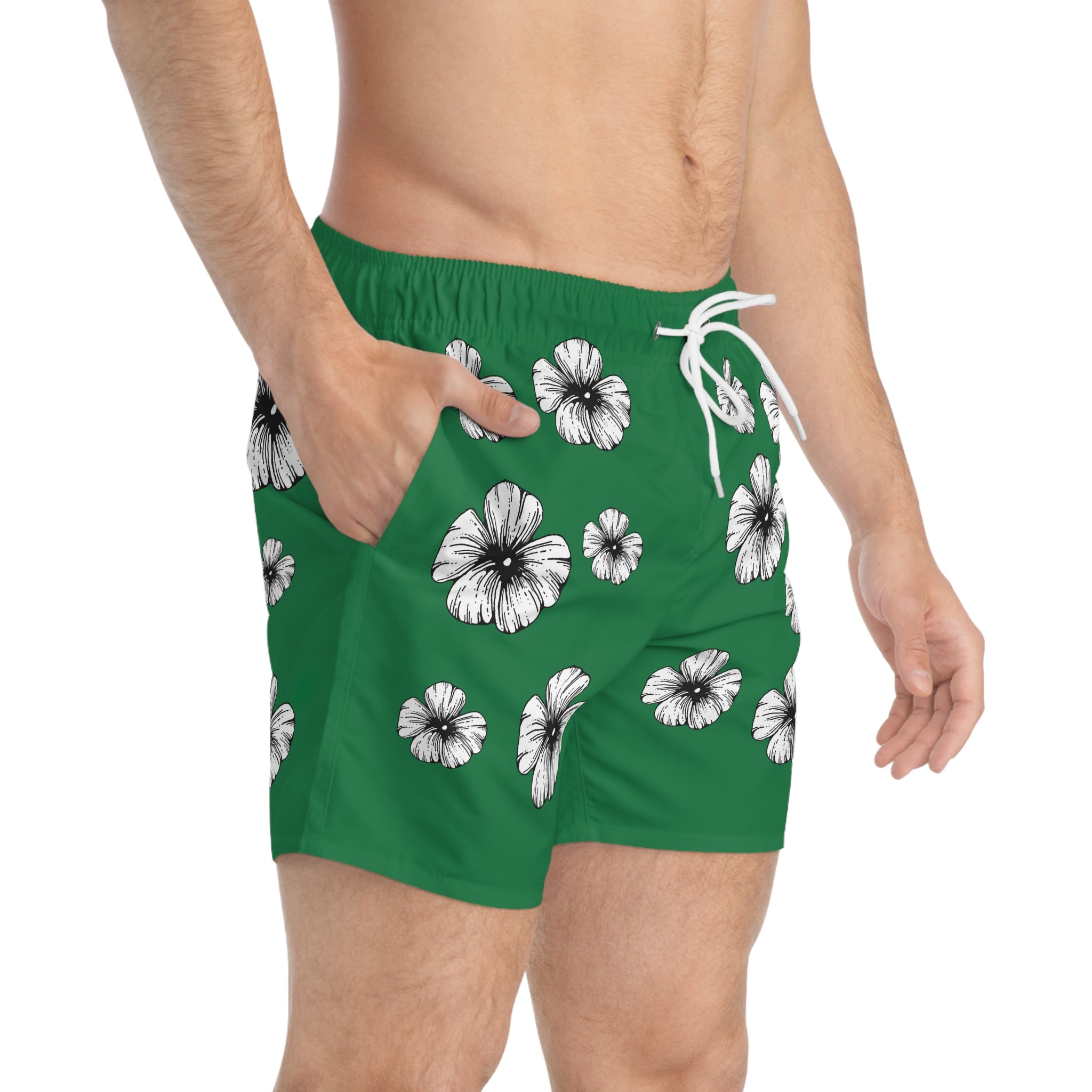 Holow Flower Swim Trunks (Green)