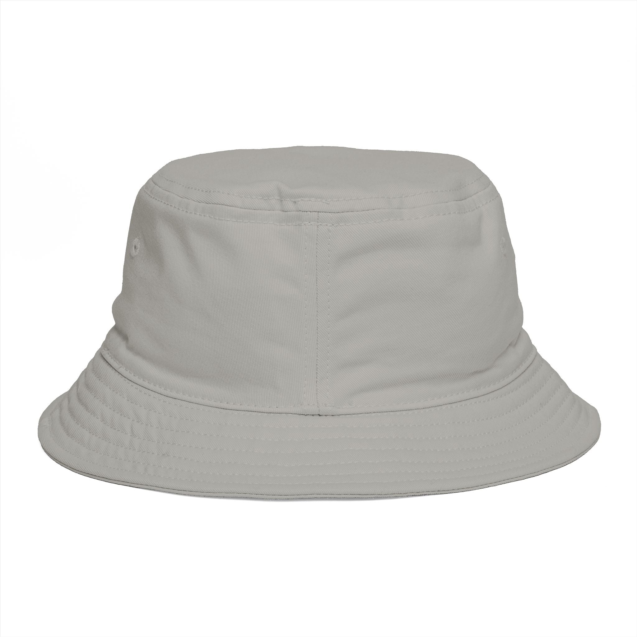 Hollow Street Brown Bucket Hat — Retro Logo Cotton Sun Hat