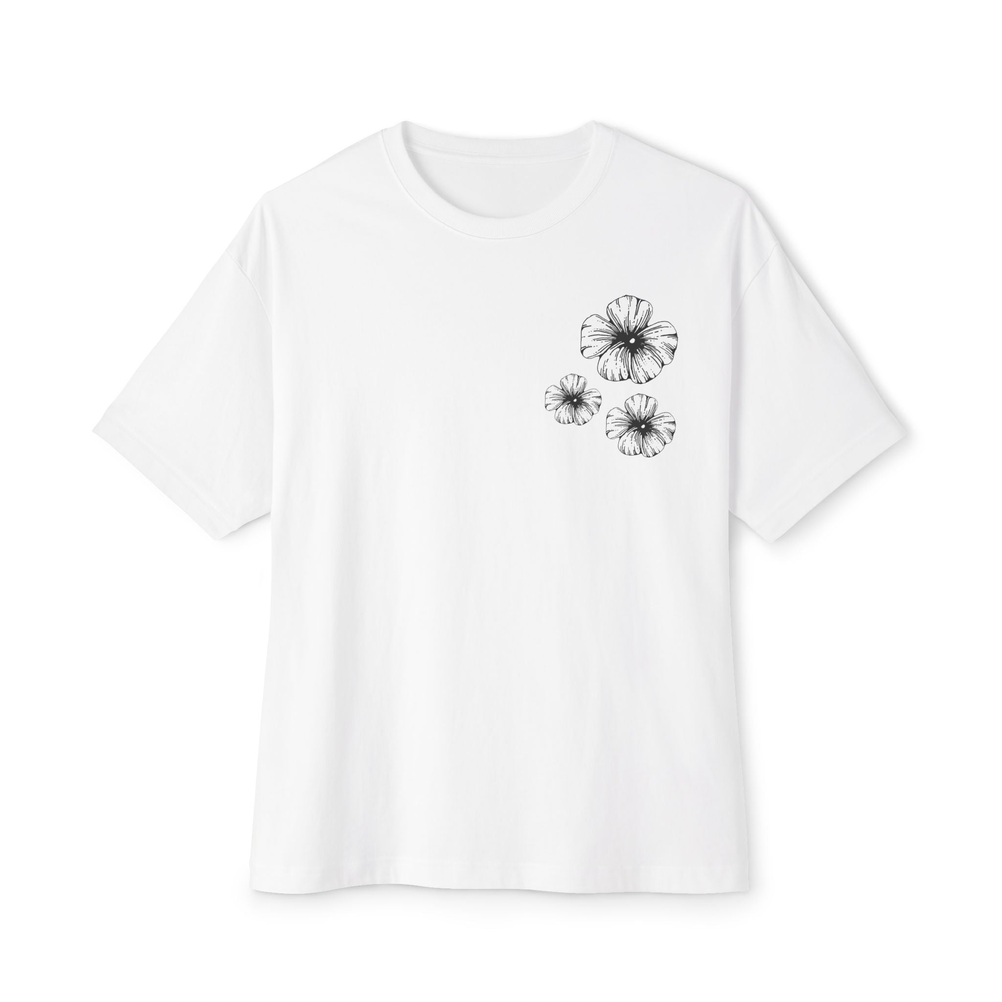 Oversized Holow Flower Tee