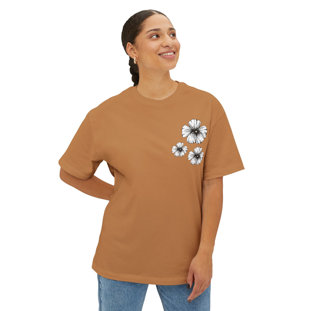 Oversized Holow Flower Tee