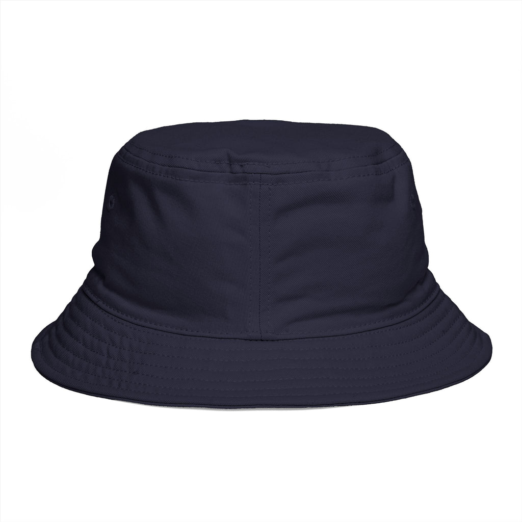 Hollow Street Brown Bucket Hat — Retro Logo Cotton Sun Hat