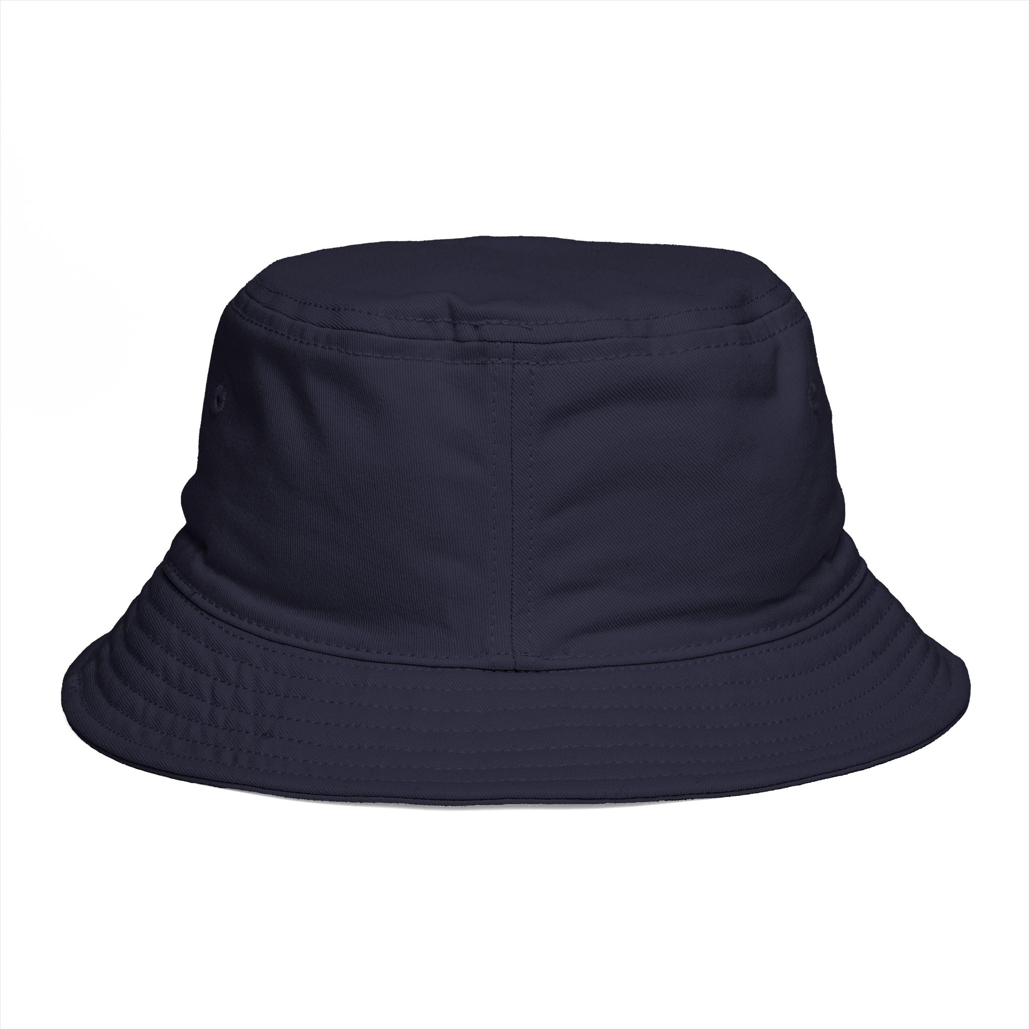 Hollow Street Brown Bucket Hat — Retro Logo Cotton Sun Hat