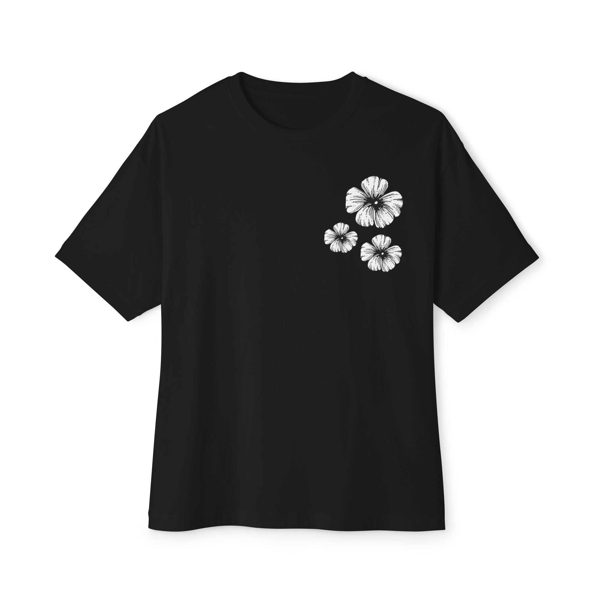 Oversized Holow Flower Tee