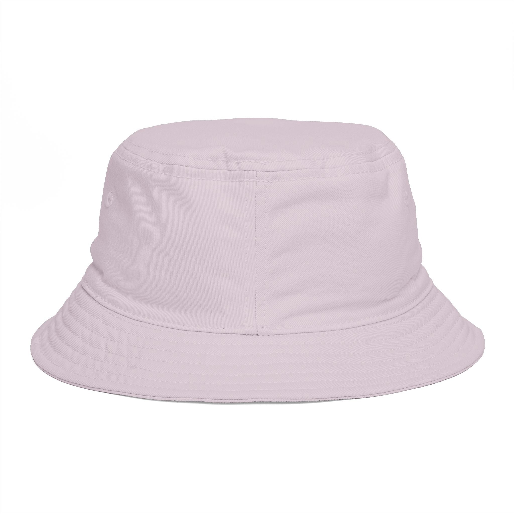 Hollow Street Brown Bucket Hat — Retro Logo Cotton Sun Hat