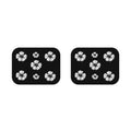 Holow Flower Rear Floor Mats (2-Pack)