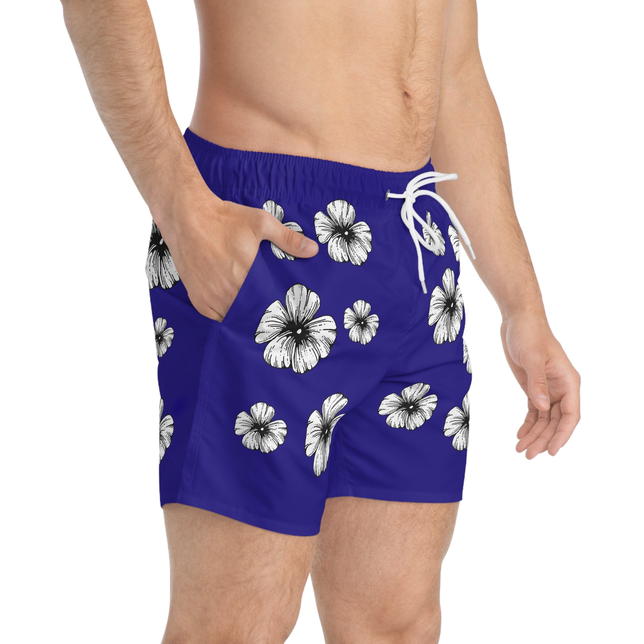 Holow Flower Swim Trunks (Dark Blue)