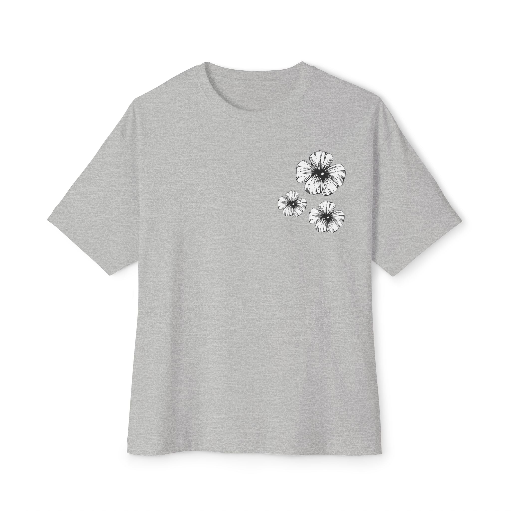 Oversized Holow Flower Tee