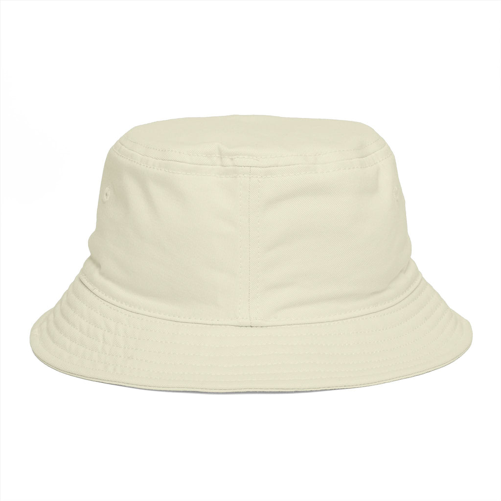 Hollow Street Brown Bucket Hat — Retro Logo Cotton Sun Hat