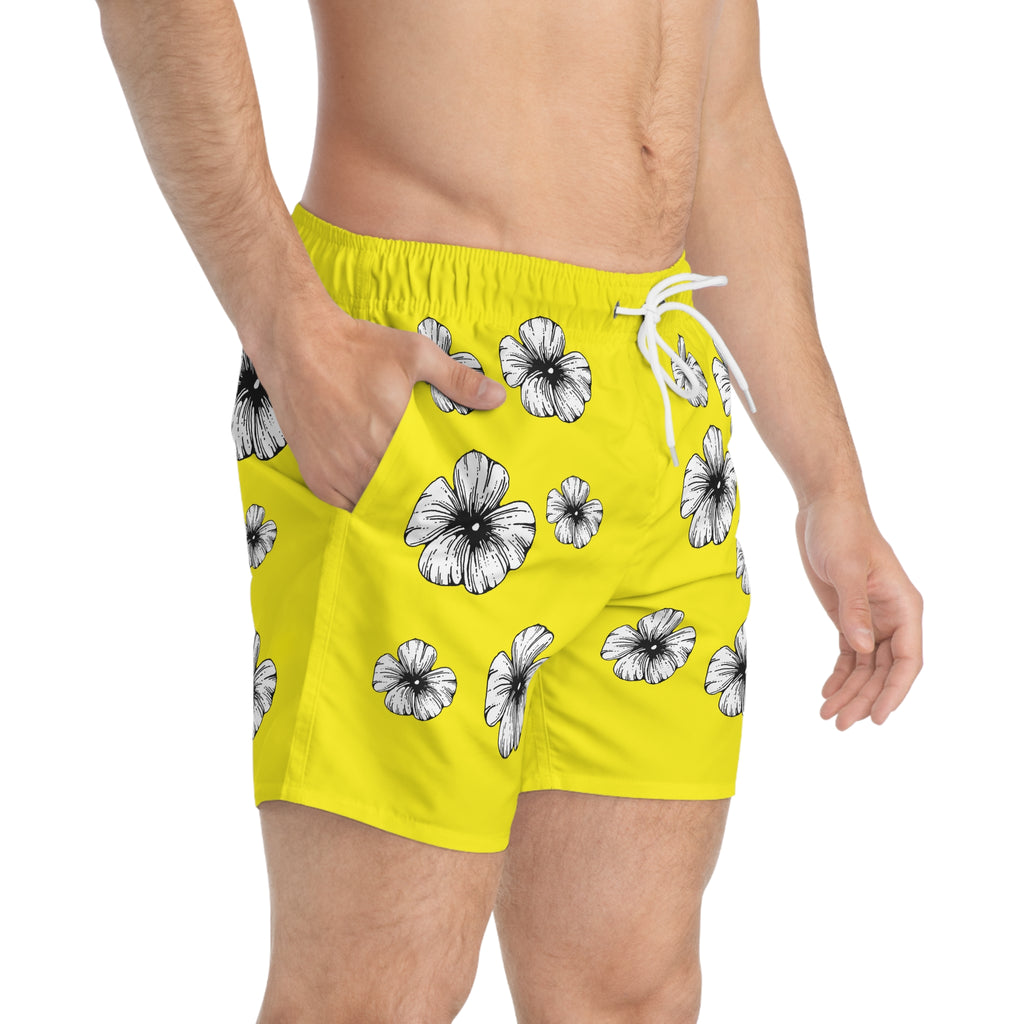 Holow Flower Swim Trunks (Yellow)