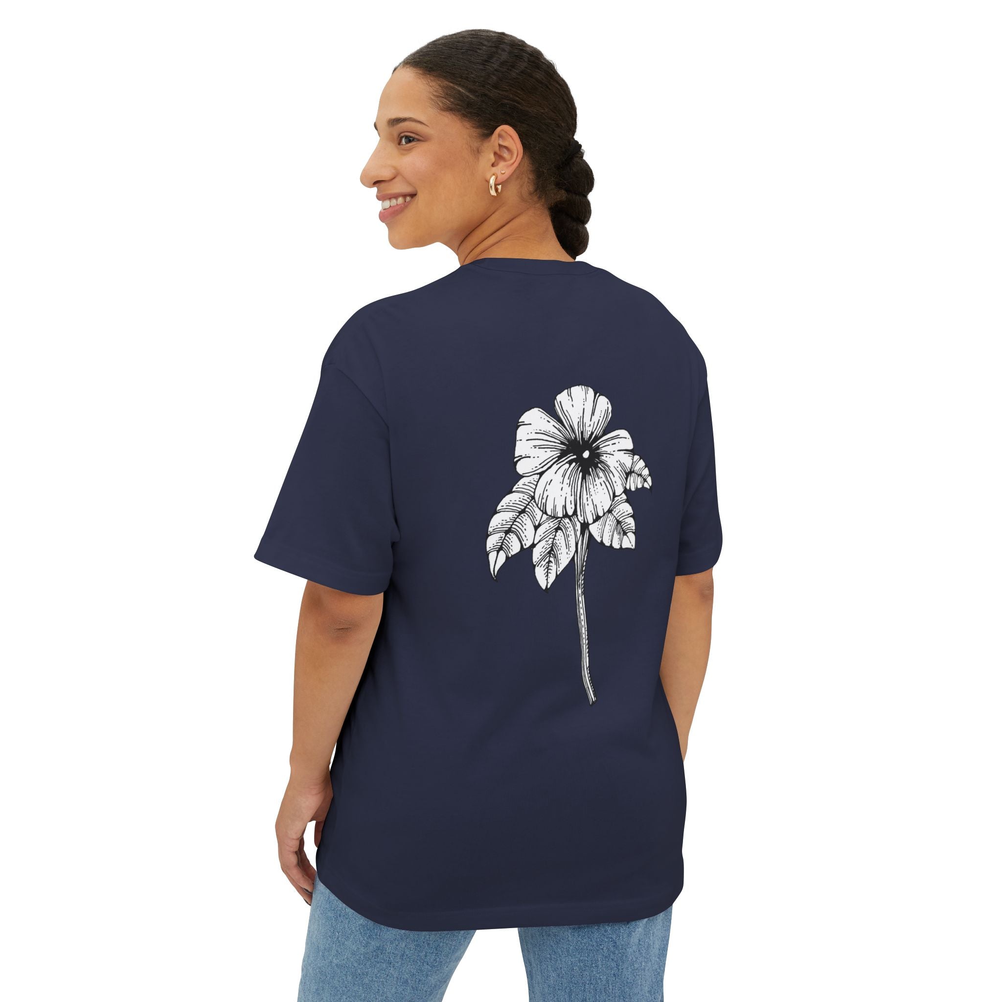 Oversized Holow Flower Tee
