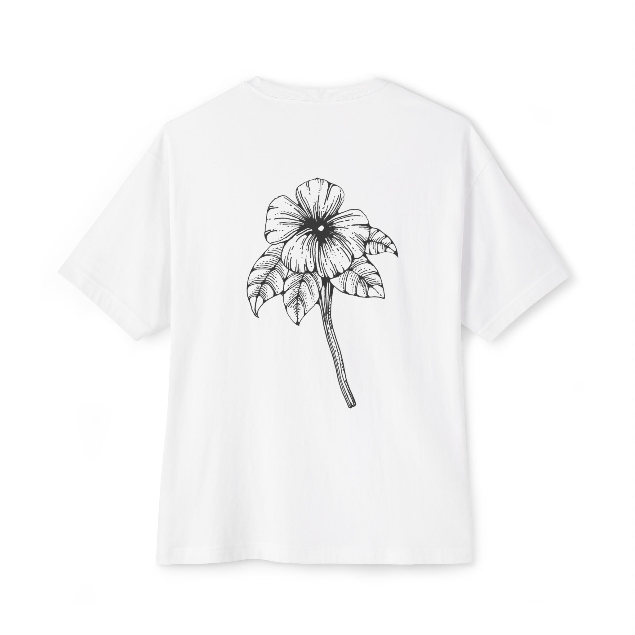 Oversized Holow Flower Tee