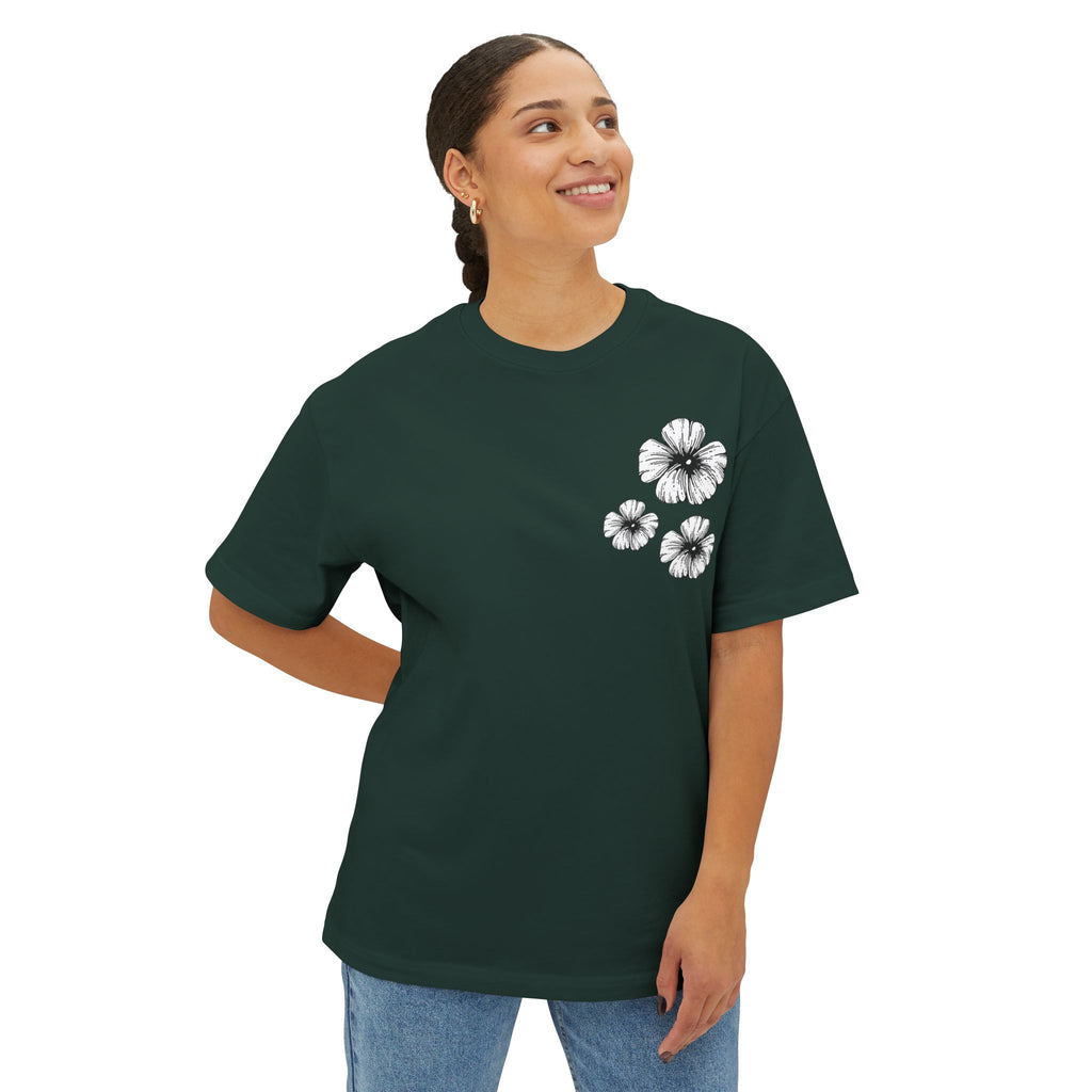 Oversized Holow Flower Tee