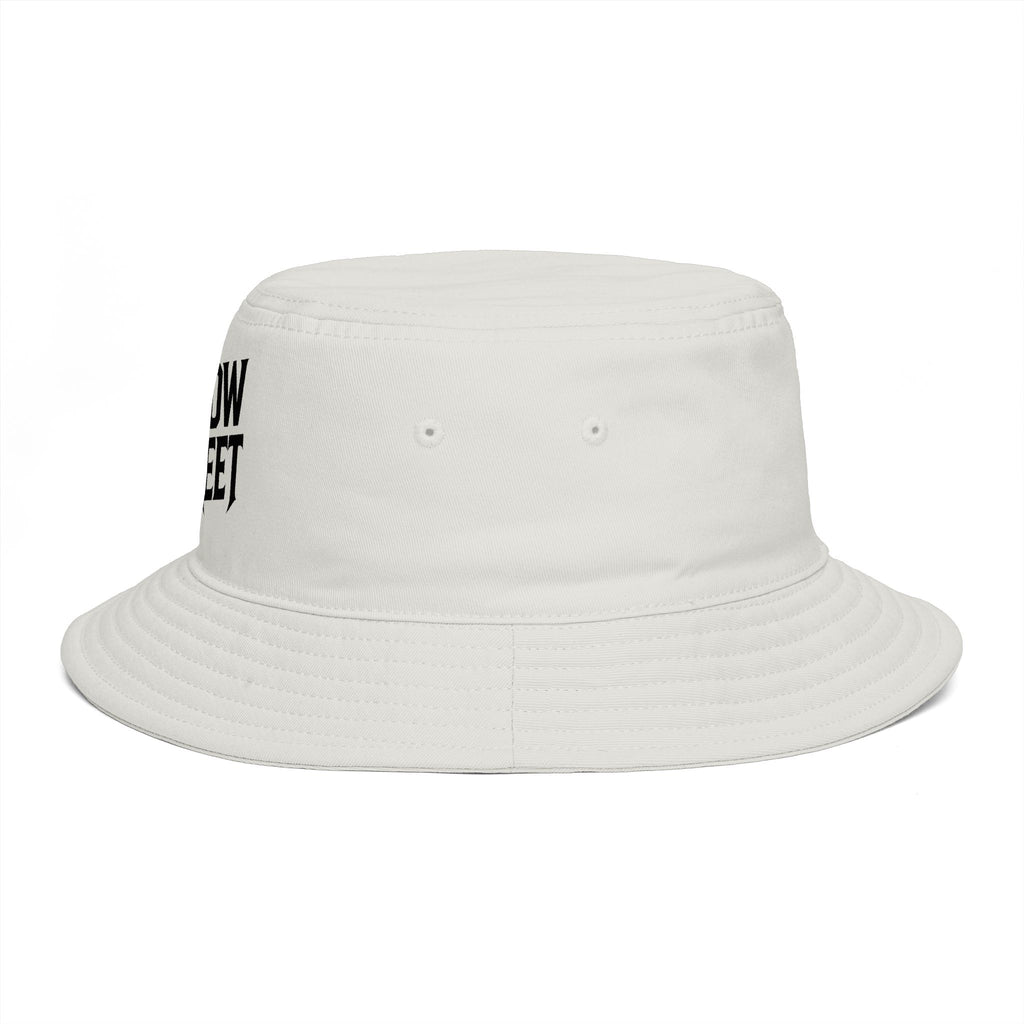 Hollow Street Brown Bucket Hat — Retro Logo Cotton Sun Hat